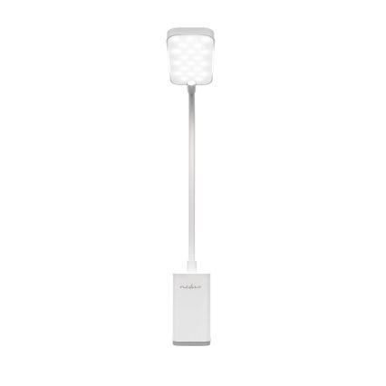 LED punjiva dodirna fleksibilna stolna lampa sa stezaljkom s podesivom svjetlinom LED/5W/1200 mAh bijela