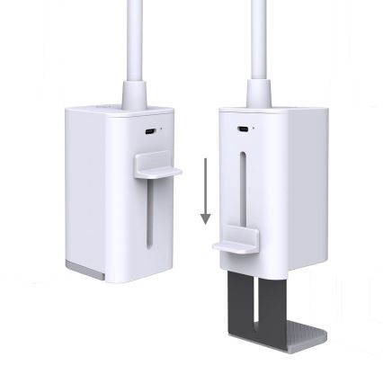LED punjiva dodirna fleksibilna stolna lampa sa stezaljkom s podesivom svjetlinom LED/5W/1200 mAh bijela