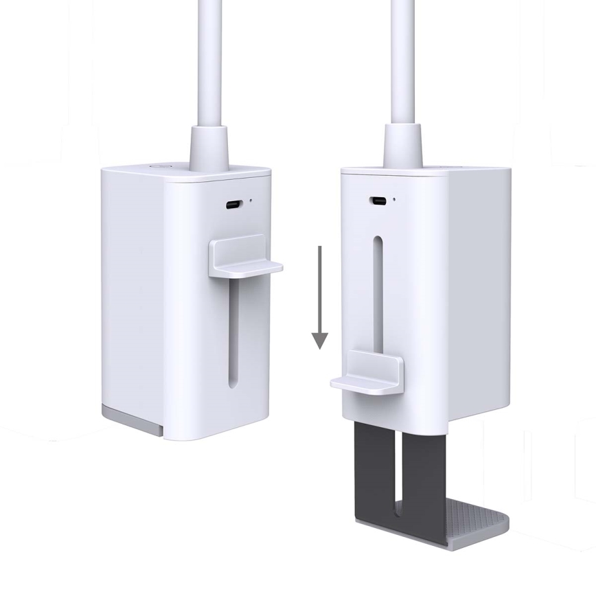 LED punjiva dodirna fleksibilna stolna lampa sa stezaljkom s podesivom svjetlinom LED/5W/1200 mAh bijela