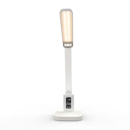 LED stolna lampa s mogućnošću prigušivanja, punjiva, dodirna, sa zaslonom LED/7,5W/1200 mAh 3000/4000/5700K CRI 90 bijela