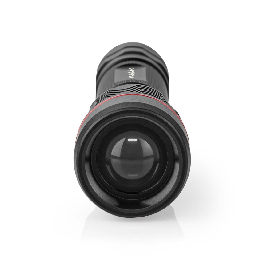 Punjiva aluminijska LED ručna svjetiljka s prigušivanjem LED/10W/5V 2200 mAh IPX7 crna