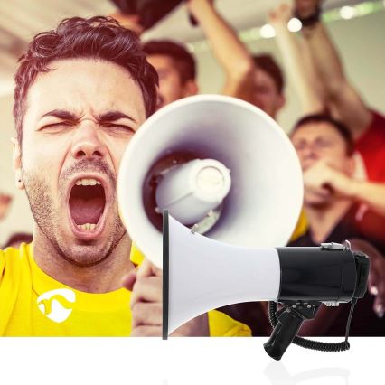 Megafon s eksternim mikrofonom USB 25W/8xC bijela/crna