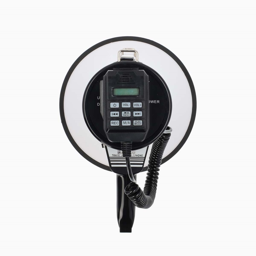 Megafon s eksternim mikrofonom USB 25W/8xC bijela/crna