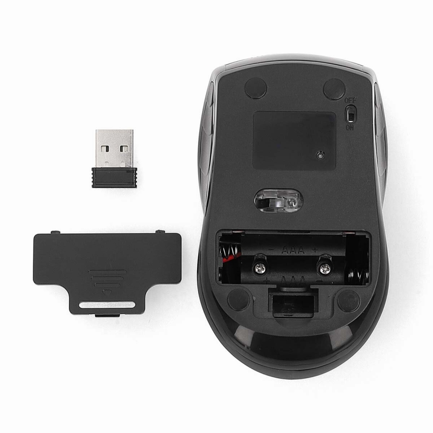 Bežični miš 800/1200/1600 DPI 2xAAA crna