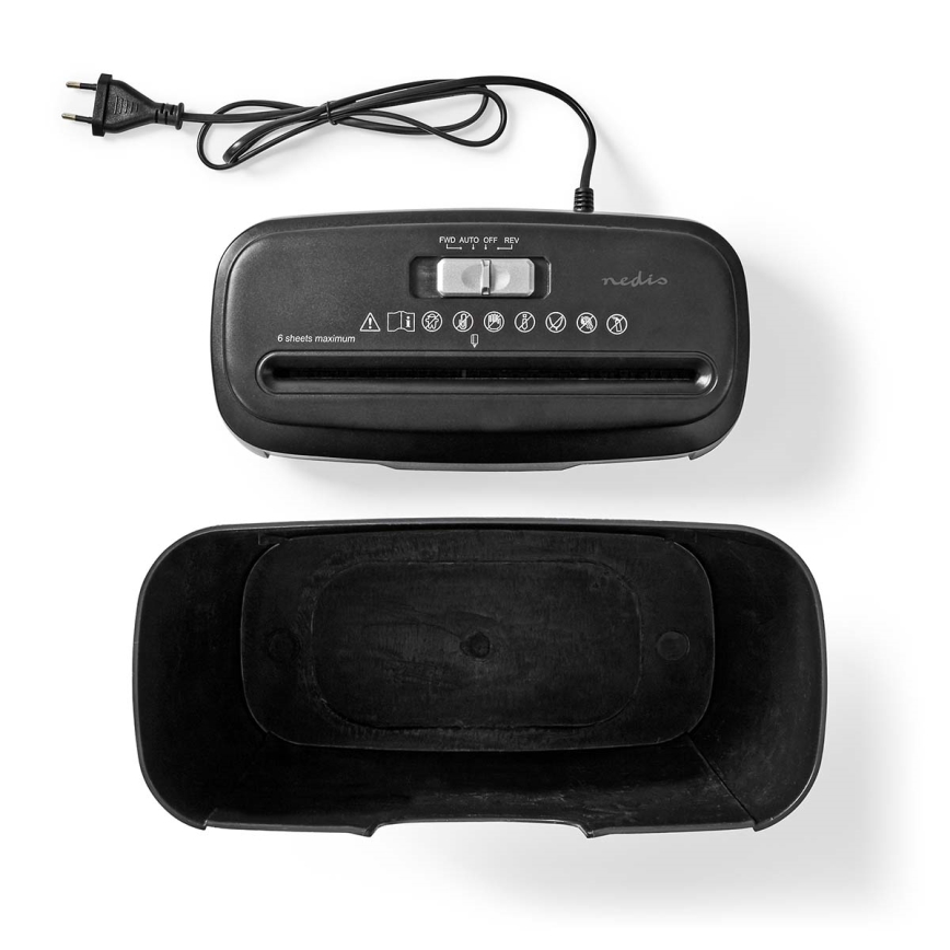 Uništavač papira A4 zapremina 10 l 230V crni