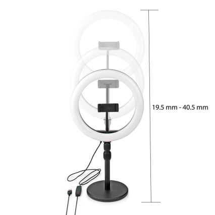 LED Prigušiva lampa sa stalkom i držačem za vloganje LED/6W/USB 2700-6700K