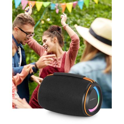 LED punjivi zvučnik 40 W / 1200 mAh, IPX4, crni