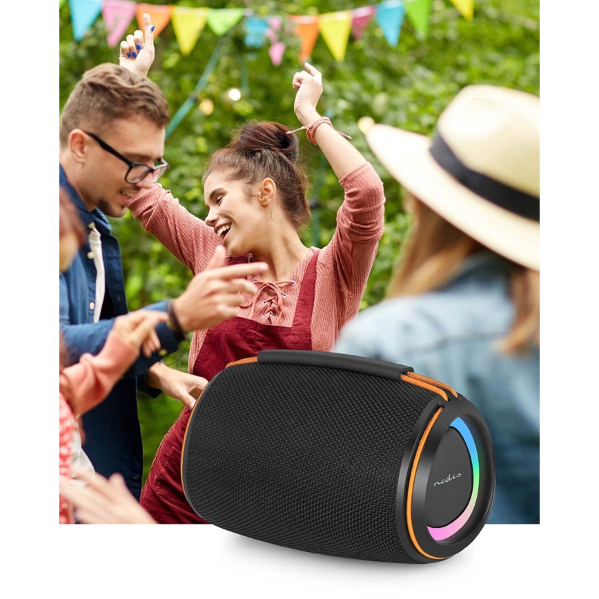LED punjivi zvučnik 40 W / 1200 mAh, IPX4, crni