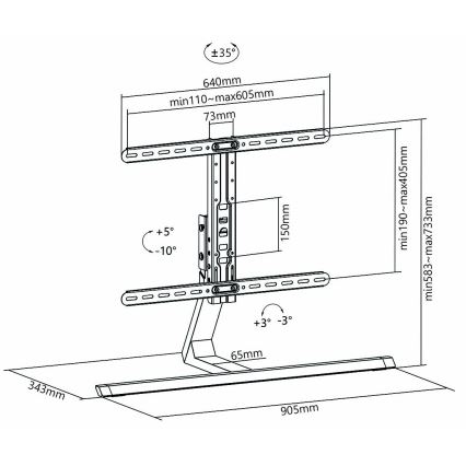 Stalak za TV Full Motion 37-75”