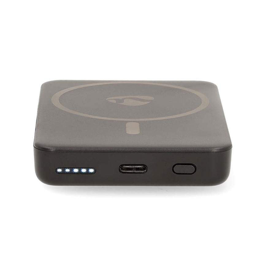 Power Bank 2u1 magnetni s bežičnim punjenjem MagSafe 5000 mAh crna