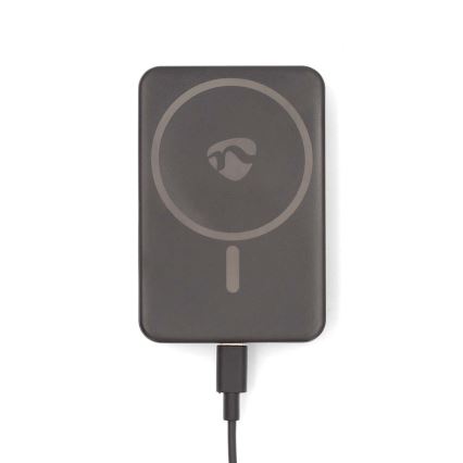 Power Bank 2u1 magnetni s bežičnim punjenjem MagSafe 5000 mAh crna