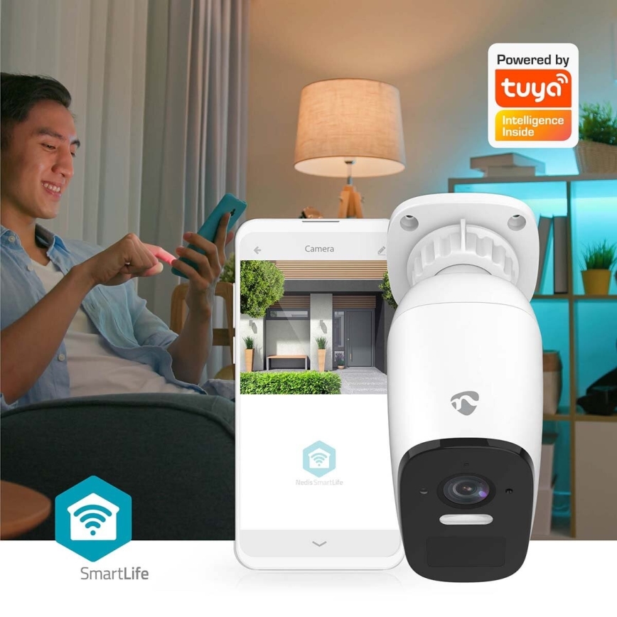 Pametna vanjska punjiva kamera sa senzorom SmartLife 4MP Quad HD 1440p 5V/5200mAh Wi-Fi Tuya IP66
