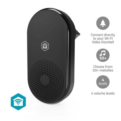 Gong za SmartLife Wi‑Fi zvono, crni