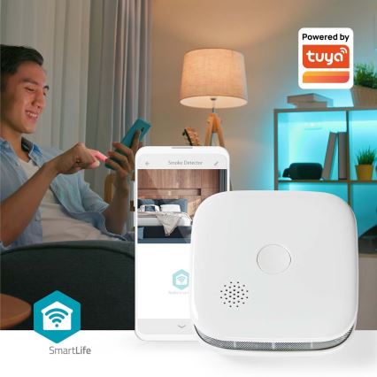 Detektor dima SmartLife 3V/1xCR123A Wi-Fi Tuya