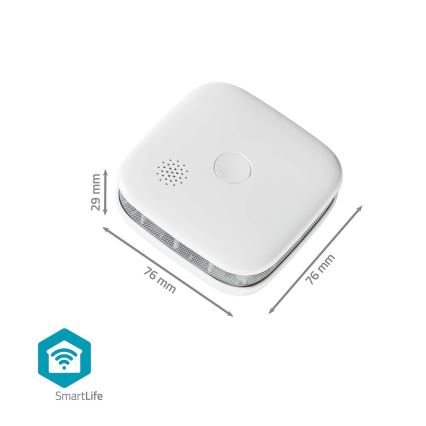 Detektor dima SmartLife 3V/1xCR123A Wi-Fi Tuya