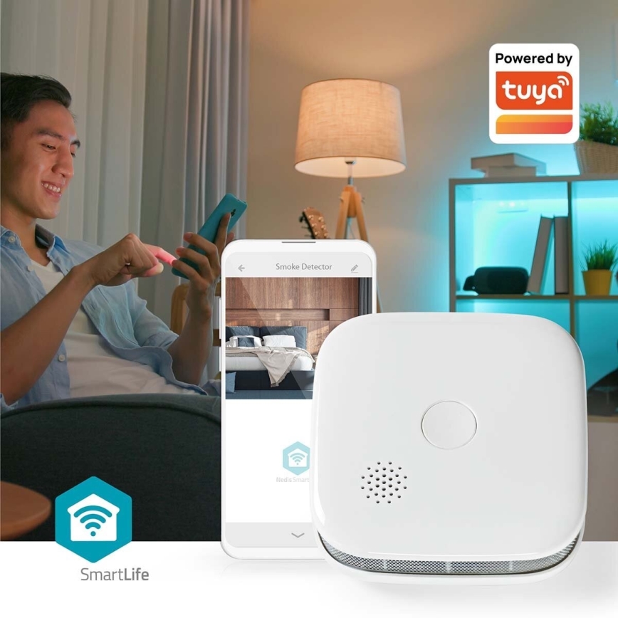 SET 3x Pametni detektor dima SmartLife 3V/1xCR123A Wi-Fi Tuya