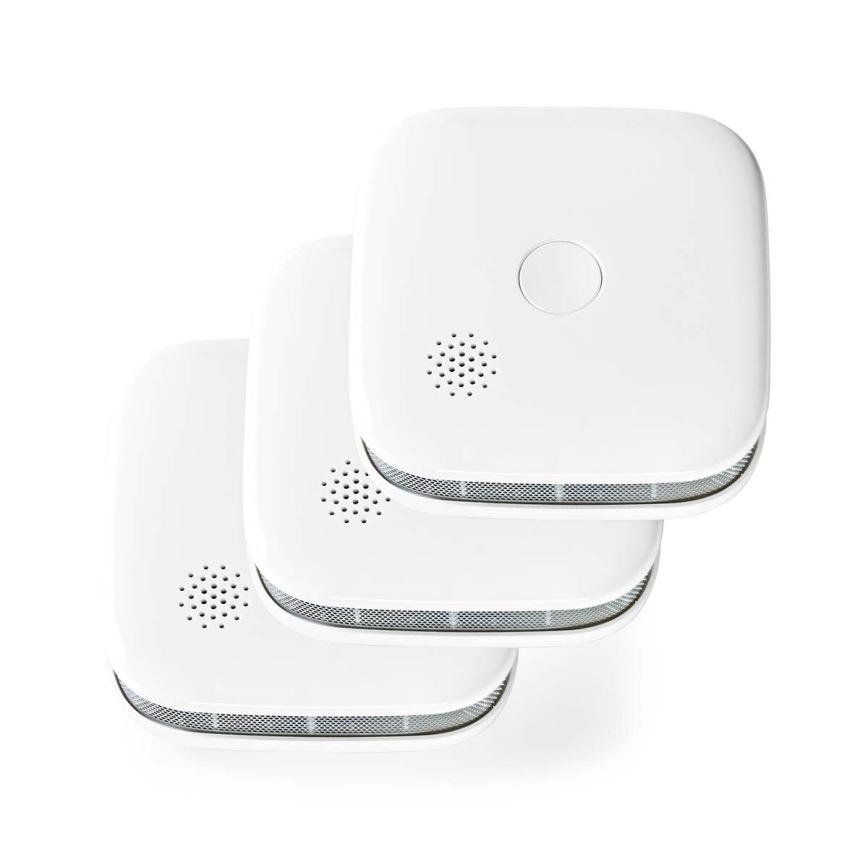 SET 3x Pametni detektor dima SmartLife 3V/1xCR123A Wi-Fi Tuya