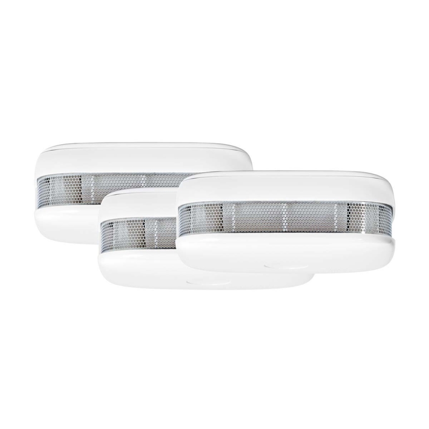 SET 3x Pametni detektor dima SmartLife 3V/1xCR123A Wi-Fi Tuya