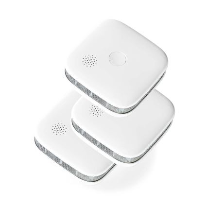 SET 3x Pametni detektor dima SmartLife 3V/1xCR123A Wi-Fi Tuya