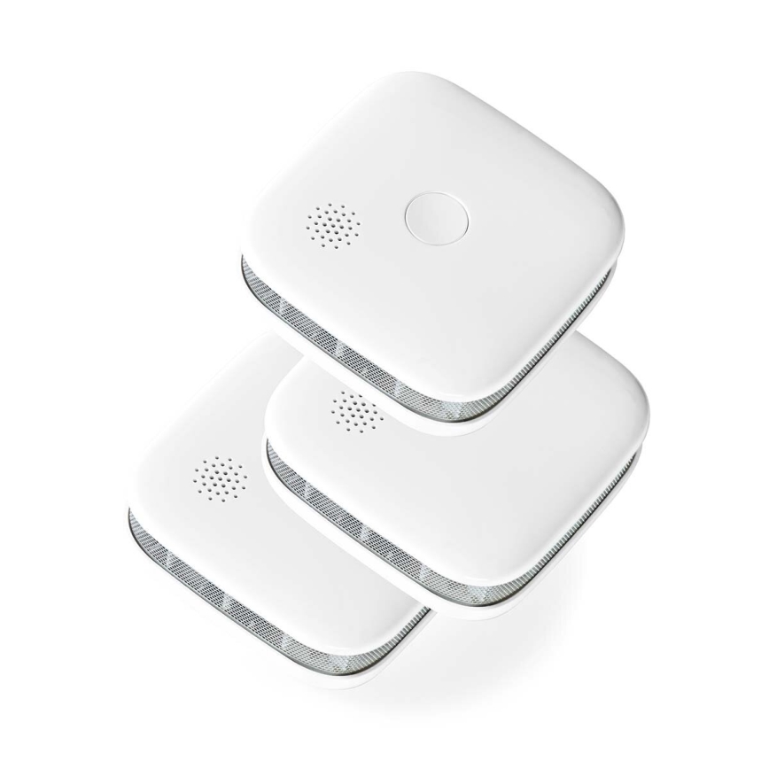 SET 3x Pametni detektor dima SmartLife 3V/1xCR123A Wi-Fi Tuya