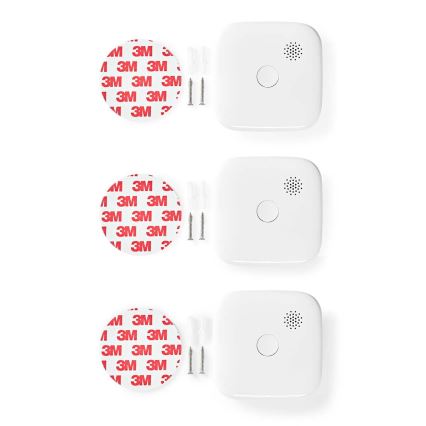 SET 3x Detektor dima SmartLife 3V/1xCR123A Wi-Fi Tuya