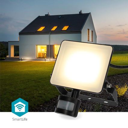 LED prigušivi reflektor s senzorom pokreta za utičnicu SmartLife LED/20W/230V 3000-6500K IP44 Wi-Fi
