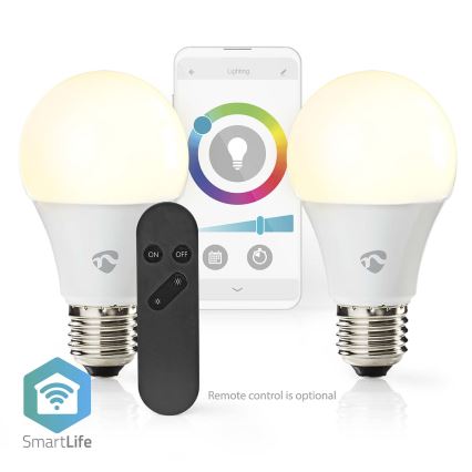 SET 2x LED RGBW Prigušiva žarulja SmartLife E27/9W/230V Wi-Fi 2700-6500K