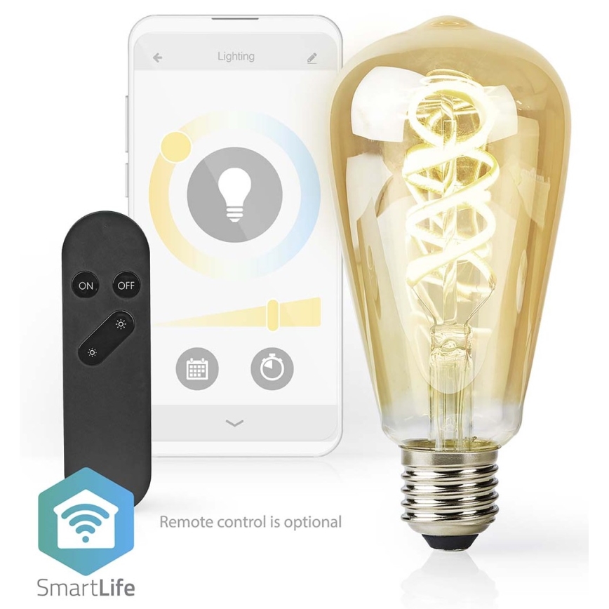 LED Prigušiva žarulja ST64 E27/4,9W/230V Wi-Fi 1800-6500K