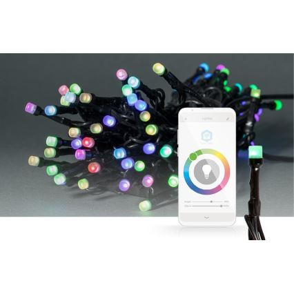 RGB LED vanjski svjetlosni niz, 42 LED, 8 funkcija, 8 m, IP65, Wi-Fi Tuya