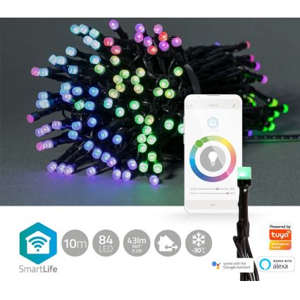 LED RGB Vanjski svjetlosni niz 84xLED/8 funkcija 13m IP65 Wi-Fi Tuya