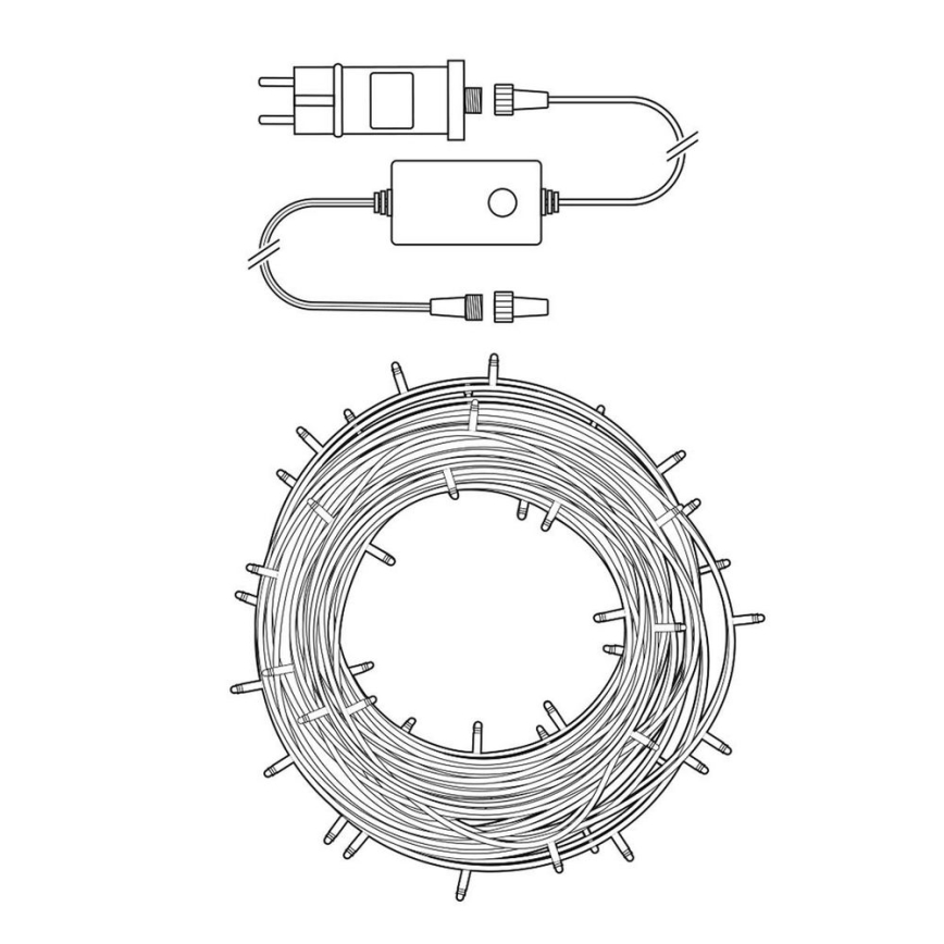 LED lanac 50xLED/8 funkcija 5 m IP65 Wi-Fi Tuya