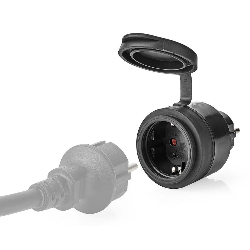 Pametna utičnica 3680W/230V/Schuko Tip F/16A Wi-Fi IP44 crna