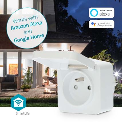 Pametna utičnica 3680W/230V/ Typ E/16A Wi-Fi Tuya IP44