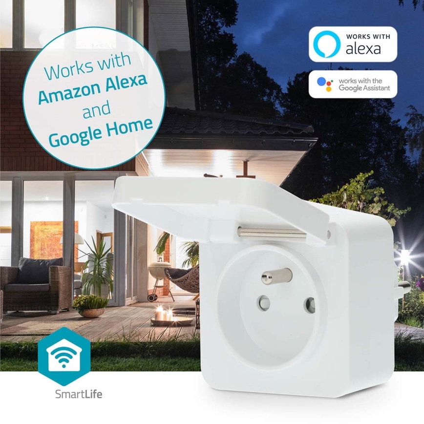 Pametna utičnica 3680W/230V/ Typ E/16A Wi-Fi Tuya IP44