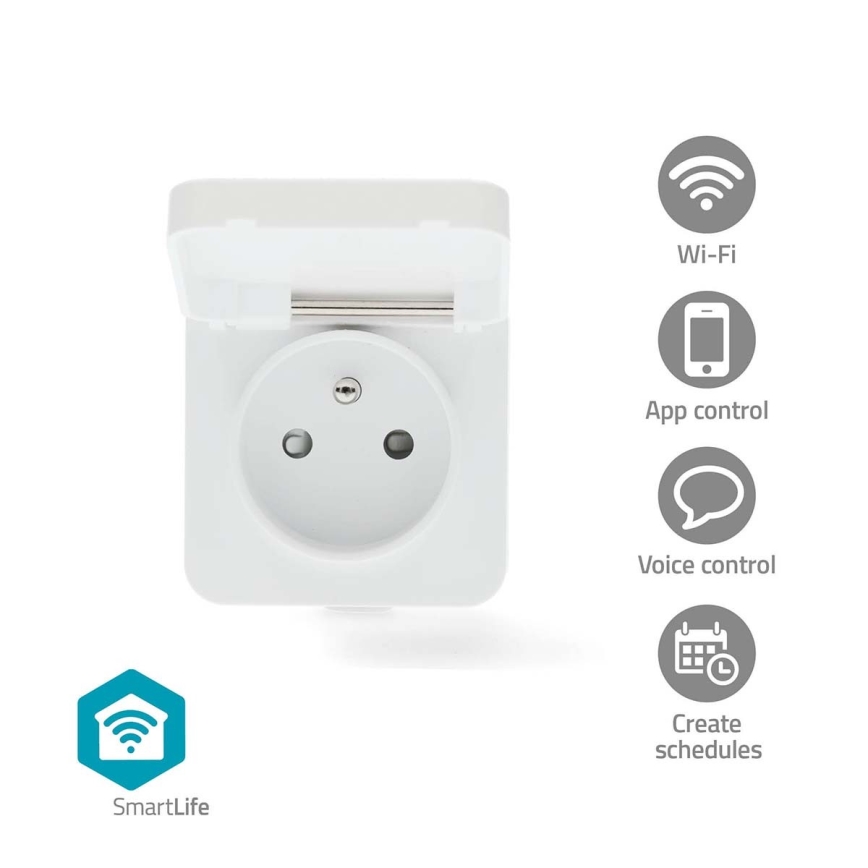 Pametna utičnica 3680W/230V/ Typ E/16A Wi-Fi Tuya IP44