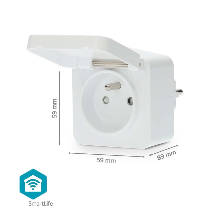 Pametna utičnica 3680W/230V/ Typ E/16A Wi-Fi Tuya IP44