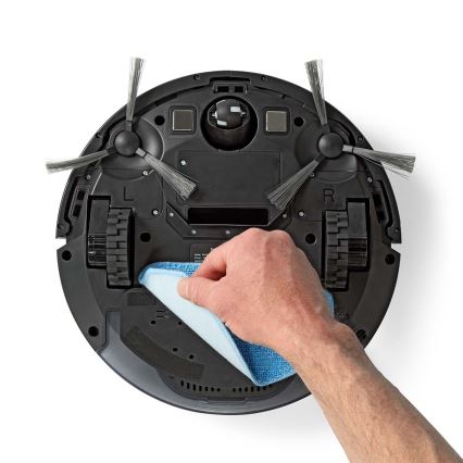Pametni robotski usisivač s mopom 28W/2500 mAh Wi-Fi crna + daljinski upravljač