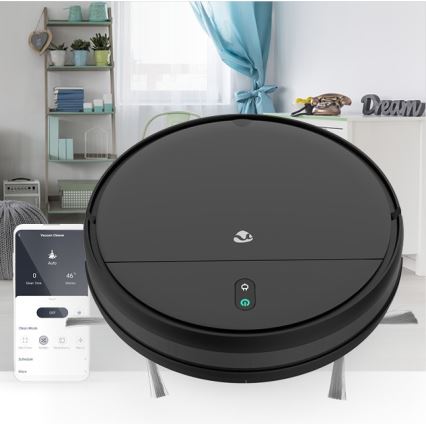 Pametni robotski usisivač s mopom 28W/2500 mAh Wi-Fi crna + daljinski upravljač
