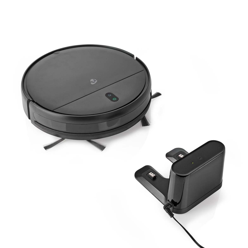 Pametni robotski usisivač s mopom 28W/2500 mAh Wi-Fi crna + daljinski upravljač