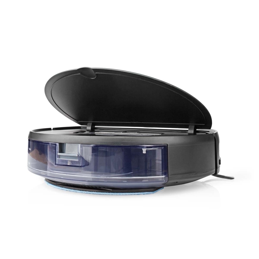 Pametni robotski usisivač s mopom 28W/2500 mAh Wi-Fi crna + daljinski upravljač