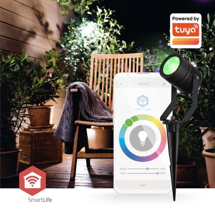 Komplet 3x vanjska LED RGBW svjetiljka s mogućnošću prigušivanja SmartLife LED/3W/230V IP65 Wi‑Fi Tuya crna