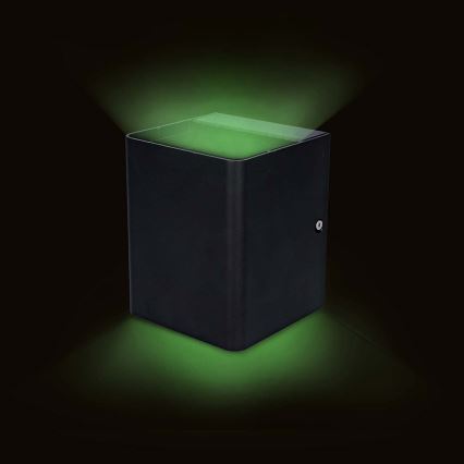 LED RGBW prigušivo vanjsko zidno svjetlo SmartLife LED/12W/230V IP65 Wi-Fi Tuya crno