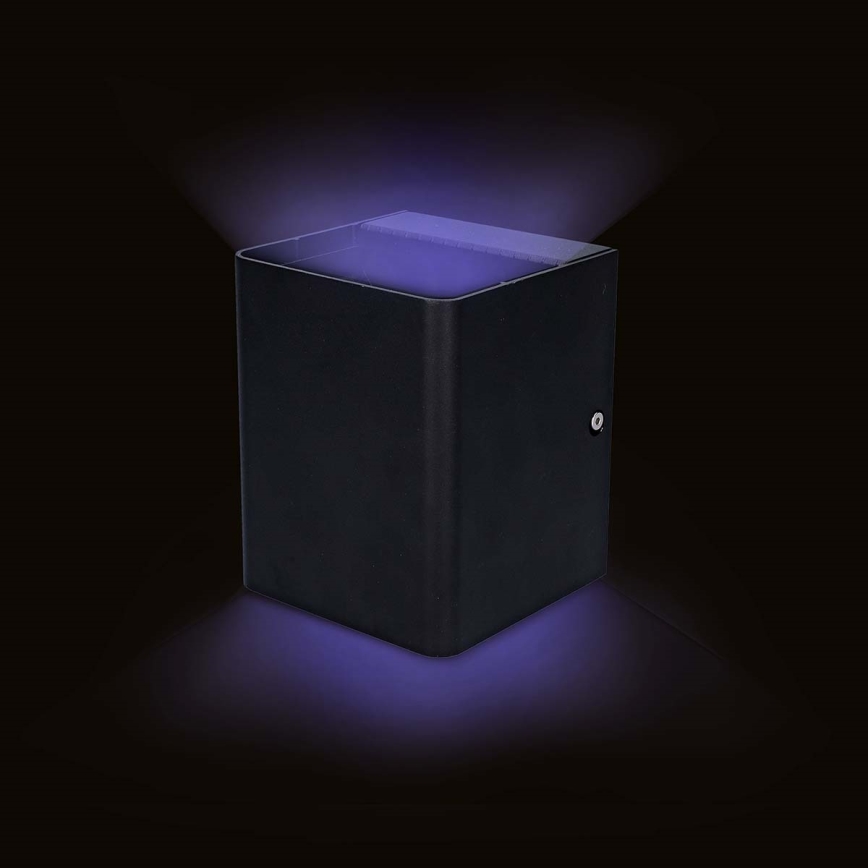 LED RGBW prigušivo vanjsko zidno svjetlo SmartLife LED/12W/230V IP65 Wi-Fi Tuya crno