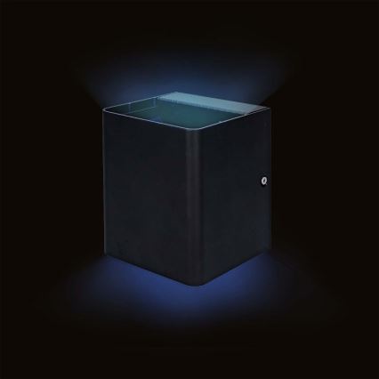 LED RGBW prigušivo vanjsko zidno svjetlo SmartLife LED/12W/230V IP65 Wi-Fi Tuya crno