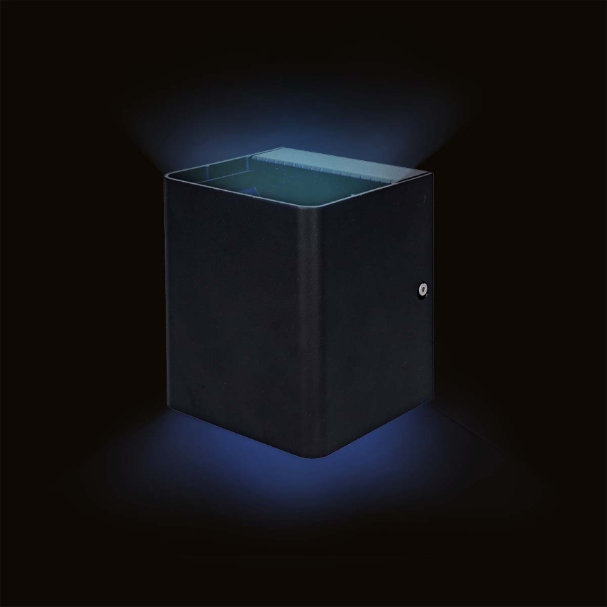 LED RGBW prigušivo vanjsko zidno svjetlo SmartLife LED/12W/230V IP65 Wi-Fi Tuya crno