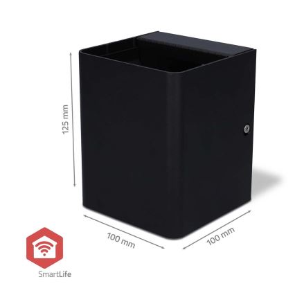 LED RGBW prigušivo vanjsko zidno svjetlo SmartLife LED/12W/230V IP65 Wi-Fi Tuya crno