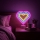 Neonska LED stolna dekoracija LED/2W/3xAA USB srce
