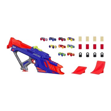 Nerf - Dječji pištolj Nitro MotoFury Rapid Rally + 9 automobila