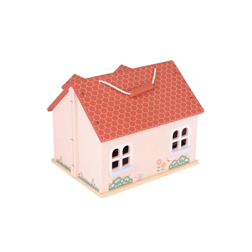 New Classic Toys - Drvena kućica za lutke crvena