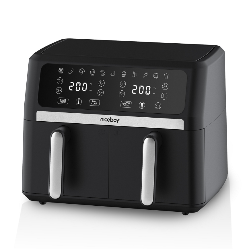 Niceboy AirFryer DUO - Dualna friteza na vrući zrak 9 l 2400W/230V